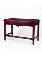 Стол письменный, 140х65х84, Джоли, компьютерный, с ящиками, массив березы, красный, MAKOSA