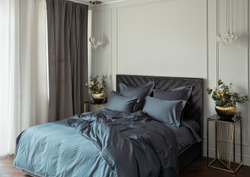 Простыня на резинке 160x200x30 Garda Decor зеленая