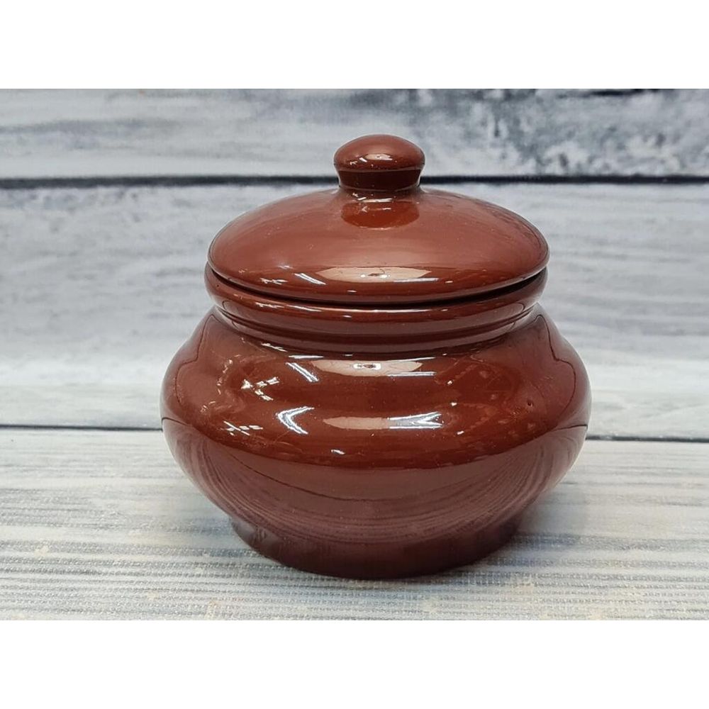 Горшок 250 мл d 8 см h7,5 см с крышкой "Стандарт" керамика ПГ [1]