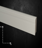 Плинтус МДФ EVROWOOD, PN 120, Белый