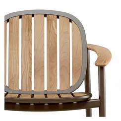 Кресло уличное Twins, массив тика, алюминий