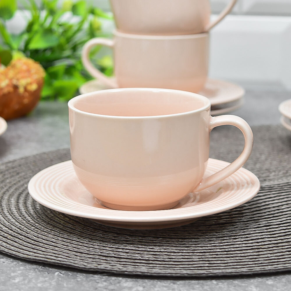 Чайный набор 12 предметов 200мл "Бежевый"