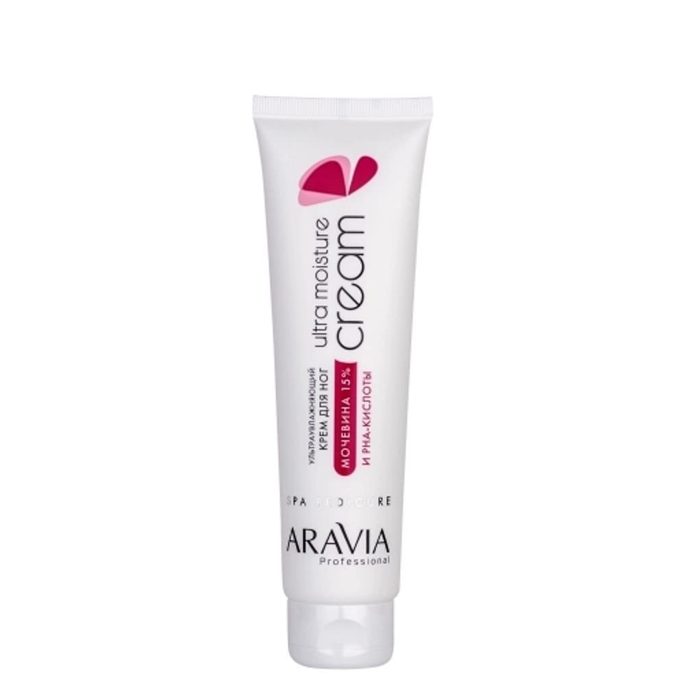 Крем для ног ультраувлажняющий с мочевиной (15%) и PHA-кислотами «Ultra Moisture Cream», Aravia, 100 мл.