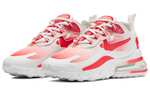 Nike Air Max 270 lace-up sports fabric shock absorption and wear-resistant low-cut casual running shoes women's red and white