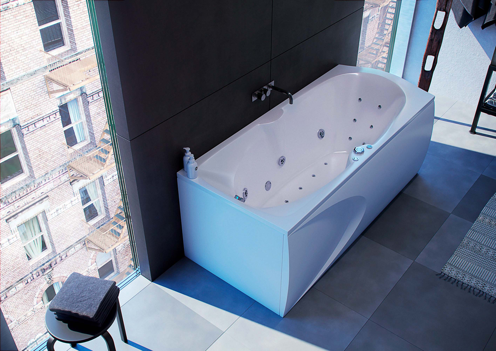 Акриловая ванна Aquatek (Акватек) Европа 180x80 с каркасом, со сливом-переливом