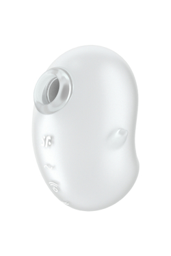 Вакуум-волновой стимулятор клитора с вибрацией Satisfyer Cutie Ghost, силикон, белый, 9,1 см