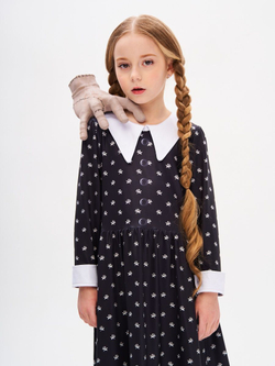 платье из сериала wednesday addams на Хэллоуин