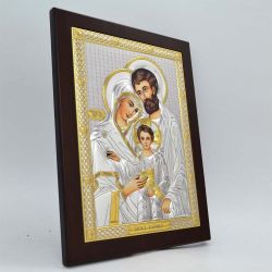 Святое Семейство. Икона в серебре.