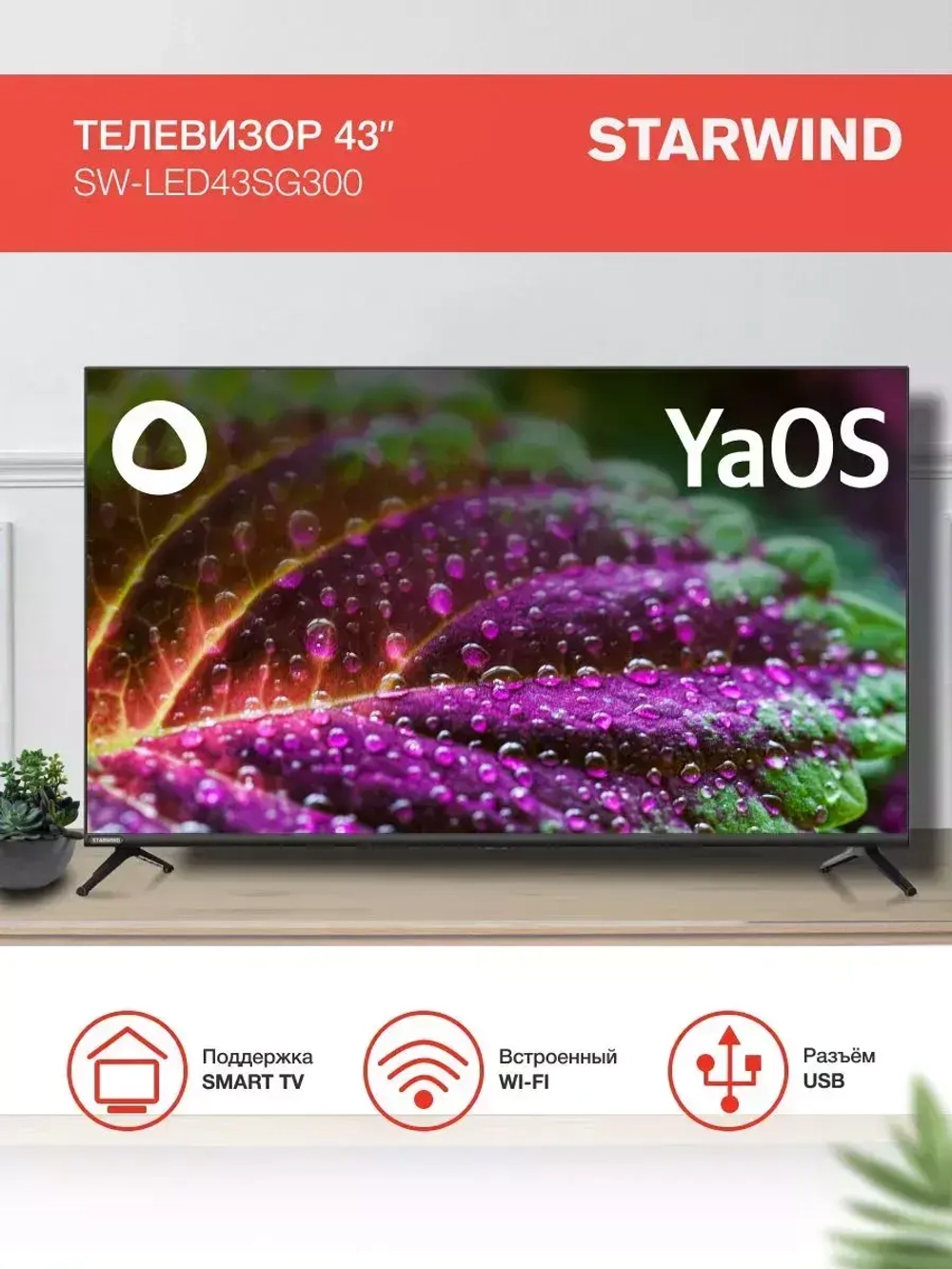 ТВ LED 43" SW-LED43SG300