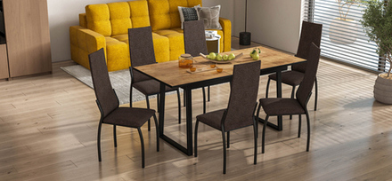 Стул Асти 2 шт рогожка Мальмо шоколад К, черный