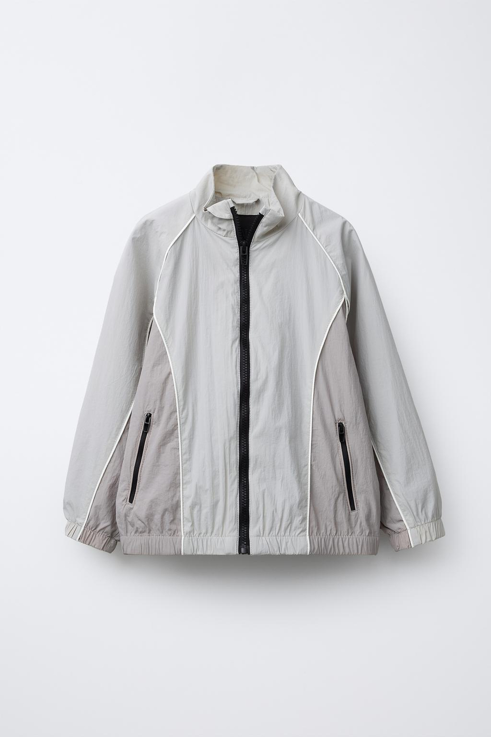 ZARA ВЕТРОВКА ИЗ ВЫСОКОТЕХНОЛОГИЧНОЙ ТКАНИ, СЕРЫЙ