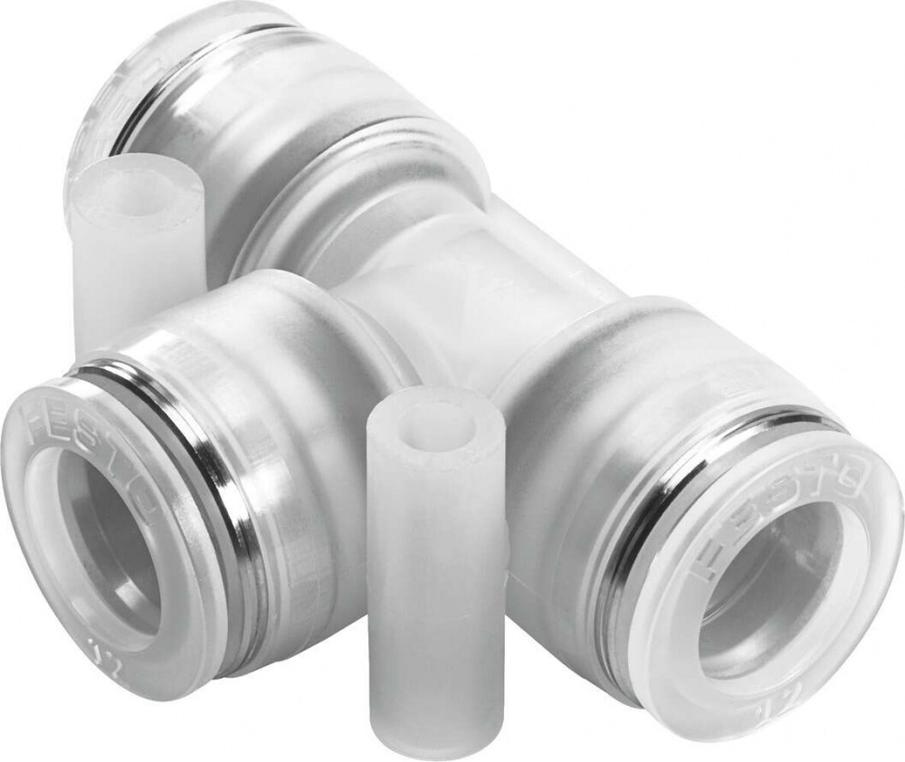 Тройник цанговый, прямой Festo NPQP-T-Q4-E-FD-P10 (комплект 10 шт)