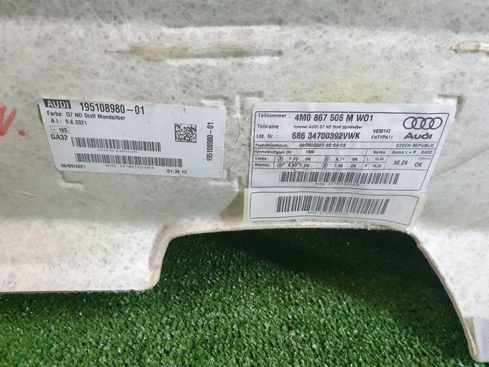 Обшивка потолка Audi Q7 2 (2015-н.в.)