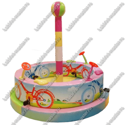 Электрическая карусель детская 4KIDS «Экстремальный велотрек»