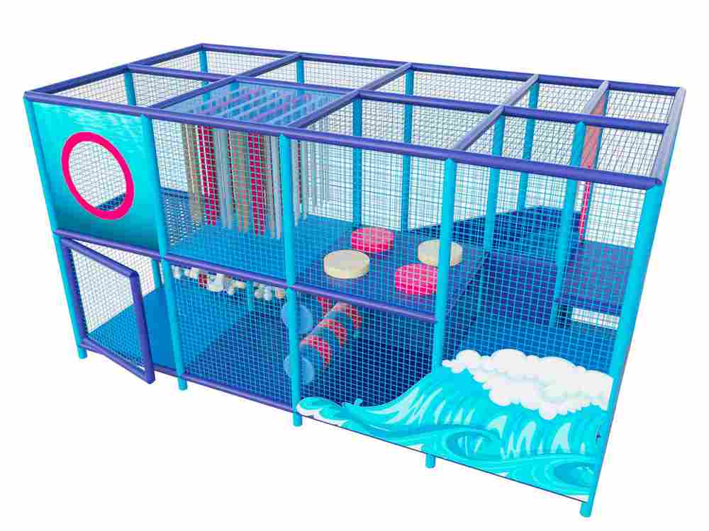 Детский уличный игровой лабиринт с крышей «Кристалл» 4,92×3,69×3,1 м