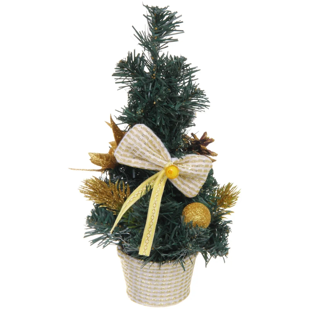 Елка в горшке «Зимняя нежность» 30 см, Золото