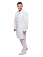 Халат медицинский мужской Doctor Big 510, длинный рукав, белый, 56