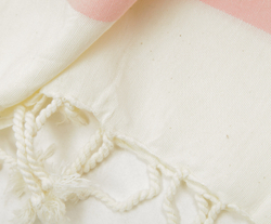 Банная простыня-пештемаль 90x180 Hamam Fula розовая вид