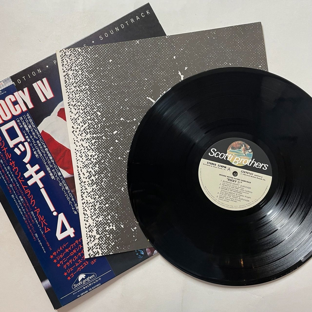 Винтажная виниловая пластинка LP Rocky IV Motion Picture Soundtrack (Japan 1985) (Obi) Eye Of The Tiger C28Y0161