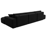 Диван угловой Лига-036 НПБ Модерн Лонг правый угол МИКРОВЕЛЬВЕТ Черный