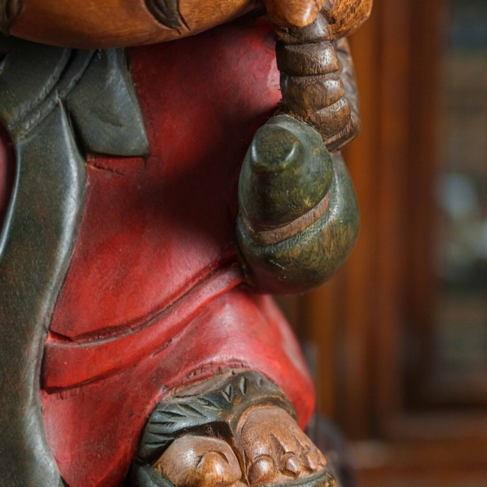 Большая деревянная фигура Будды «Хотэй»