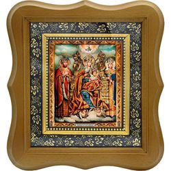 Царица цариц. Икона Божьей Матери на холсте.