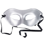 Полумаска серебряная пластик