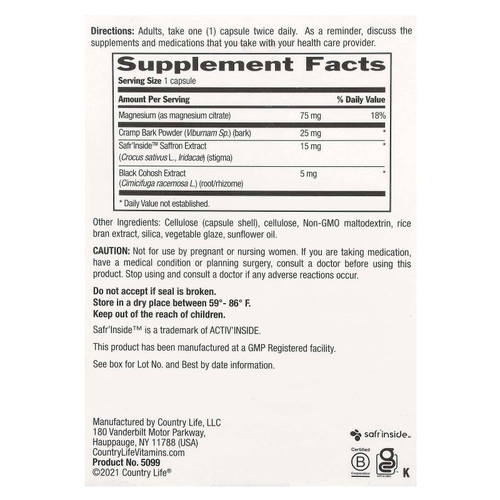 Country Life, PMS Rescue ™, таргетированная поддержка при ПМС, 60 веганских капсул