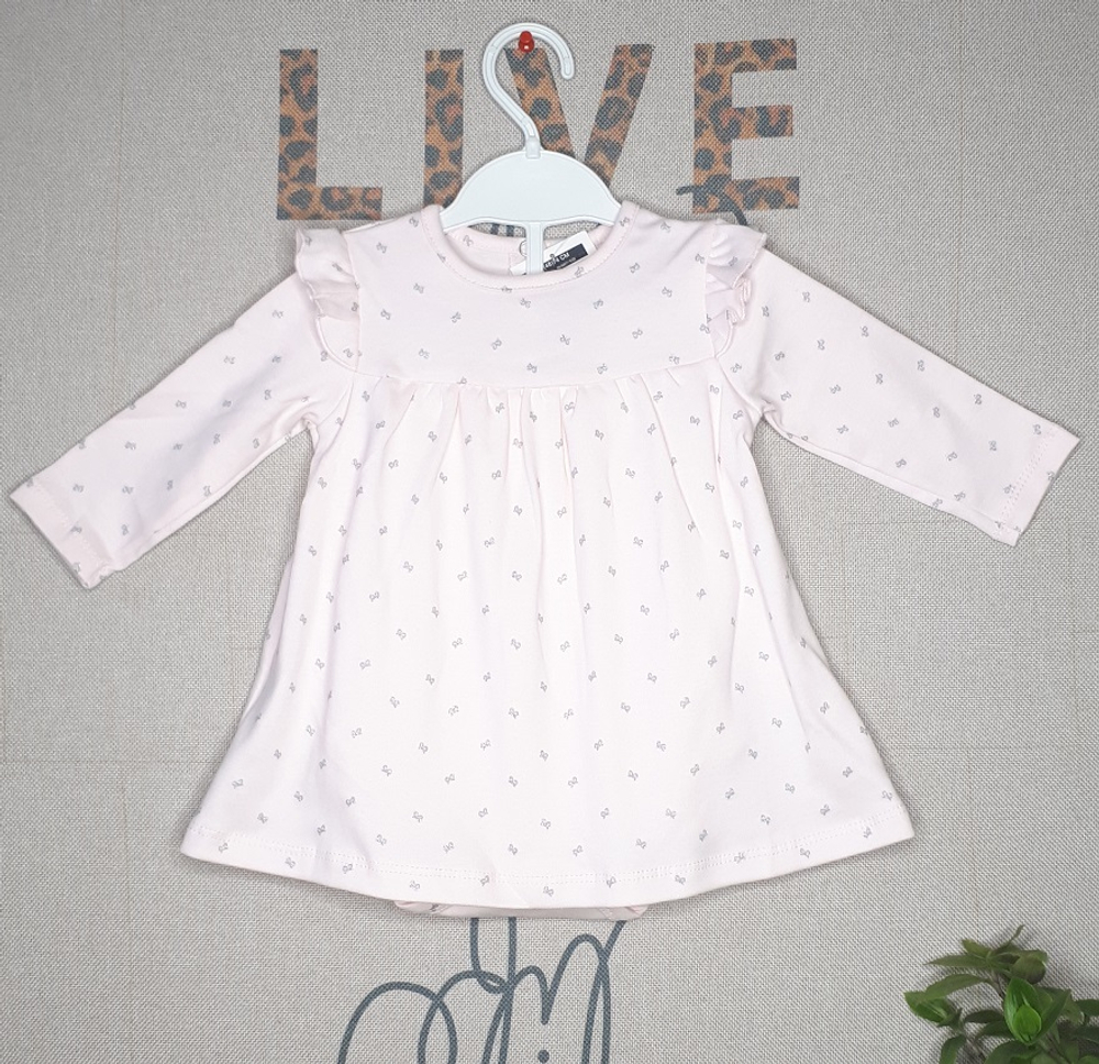 Боди платье Бантики (розовый)