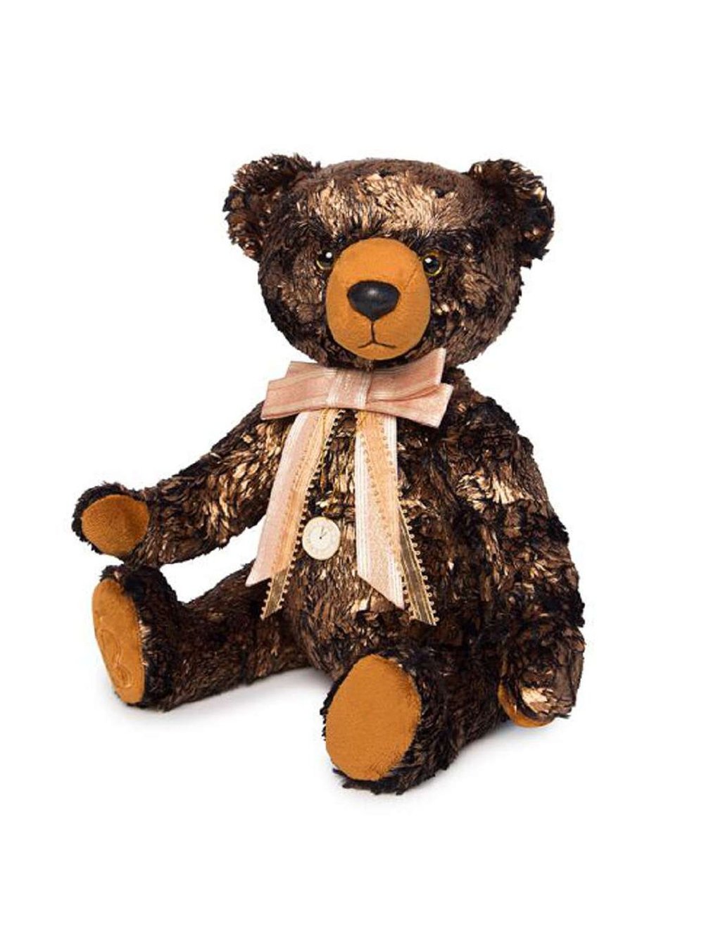 Мягкая игрушка Медведь БернАрт золотой (металлик) 30см