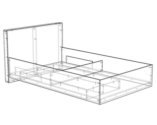 Каркас кровати ЛИВЕРПУЛЬ-3 с подсветкой