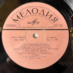 Винтажная виниловая пластинка LP ВИА Чаривни Гитары (СССР 1980) Ночной Экспресс