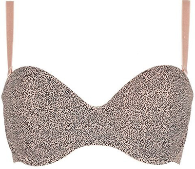 Набор из 2 бюстгальтеров-балконет - черного и леопардового (Размер: 36C) (Цвет: черный с леопардовым)