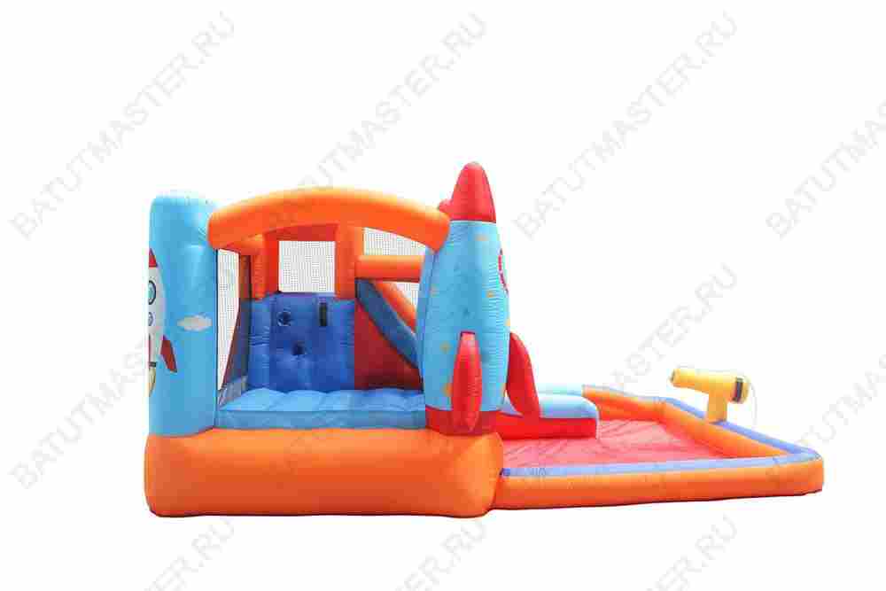 Батут для дачи, распродажа "Космические ракеты 2" 3,7*2,6*1,85 м