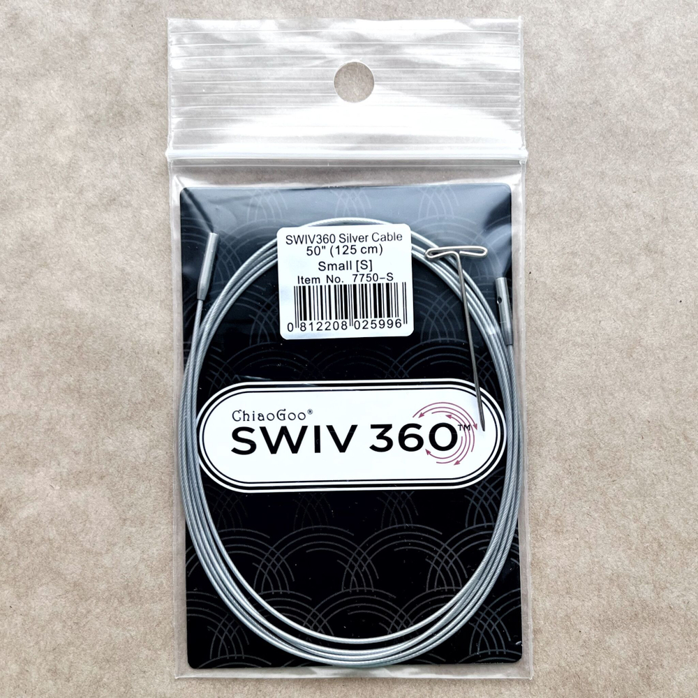 ChiaoGoo, Леска SWIV360, 93 см Small для съемных спиц размера S (готовая длина спиц 120см)