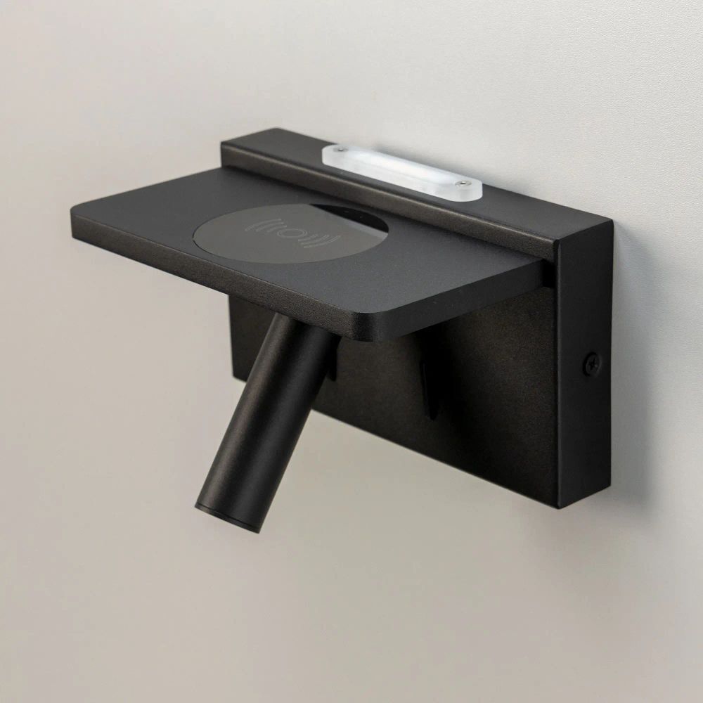 Citilux Декарт CL704371 LED USB QI Светильник поворотный Чёрный