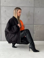 Бомбер оверсайз утепленный осень