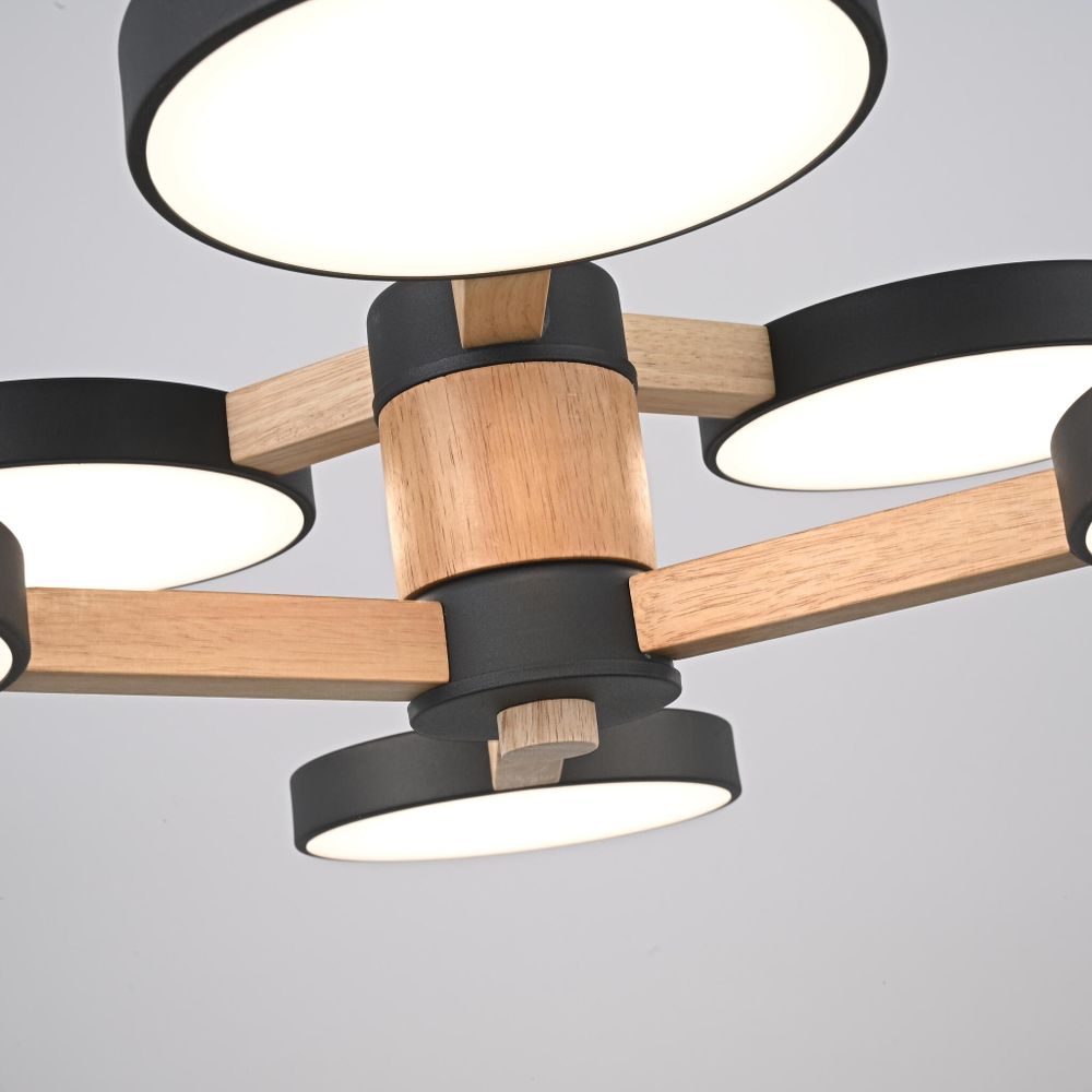 Люстра на штанге TURNA DBL L6 Black