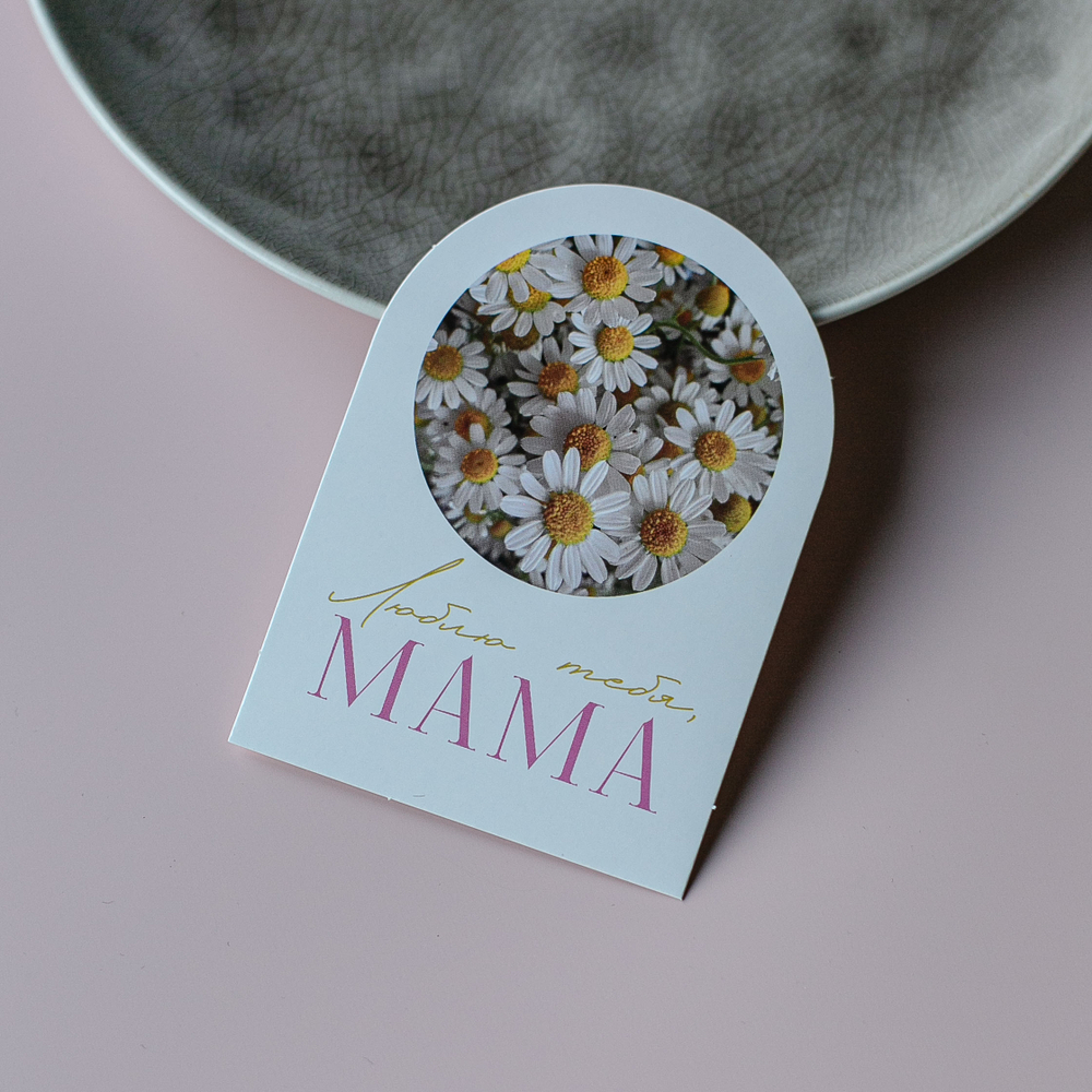 С-898 карточка (7,5х10,5 см) Люблю тебя, МАМА ! (в упаковке 10 шт.)