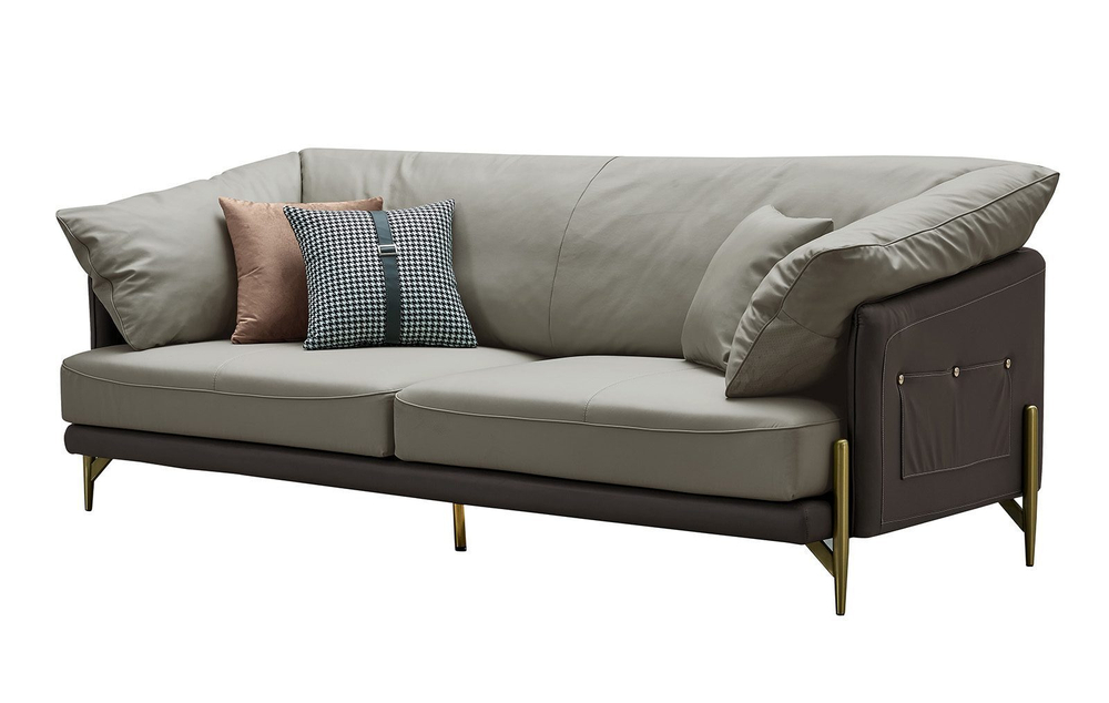 Диван ARTE NAPPA SF035 (3-х местный) серый/темно-серый #6623