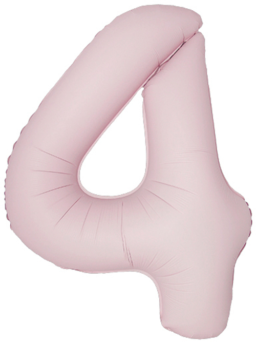 FM (40''/102 см) Цифра, 4 Slim, Пыльная роза,Сатин, 1 шт. в уп.