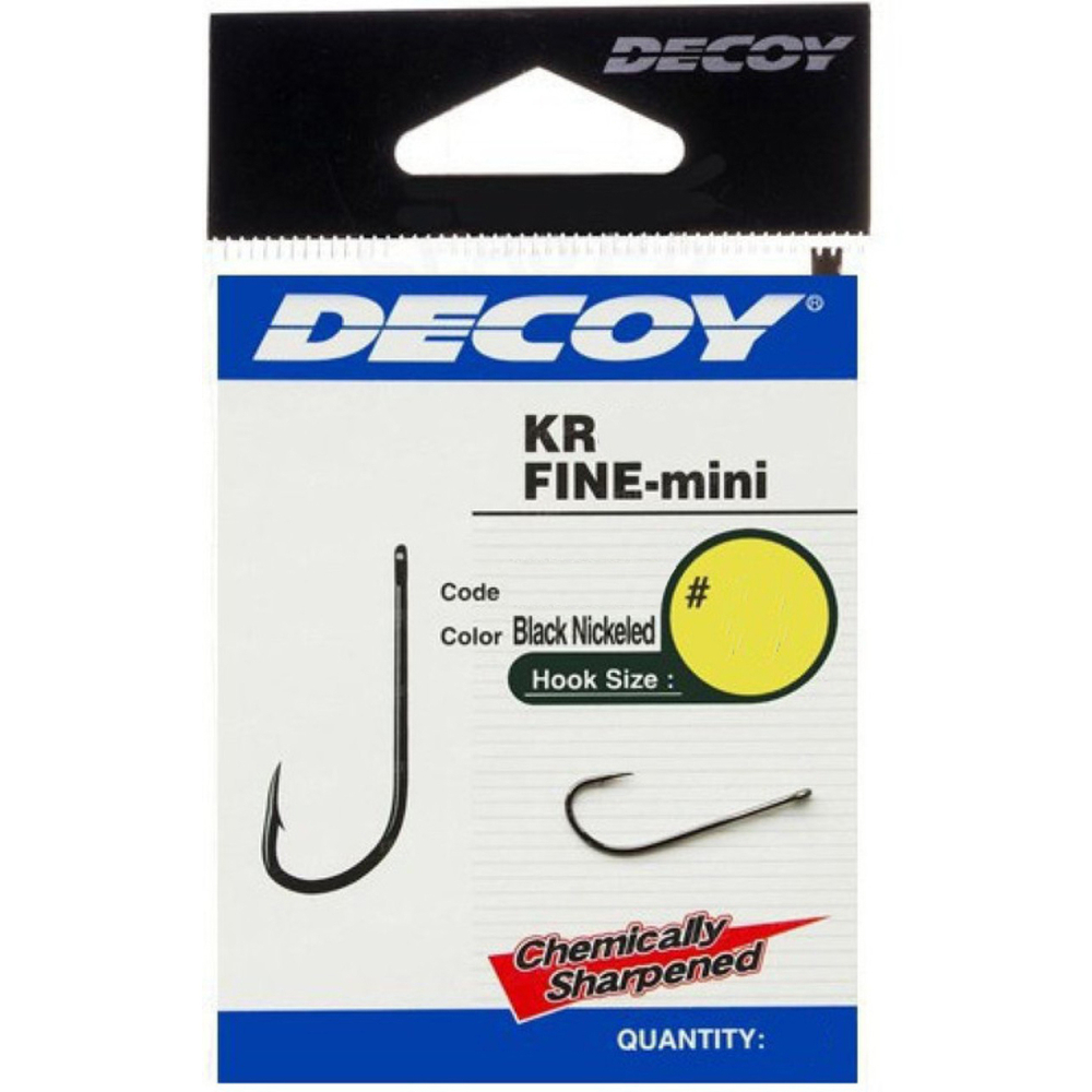 Крючок Decoy одинарный KR-28 #10 FINE MINI (в упаковке 18 штук)