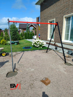 Монтаж уличных качелей Sv Sport