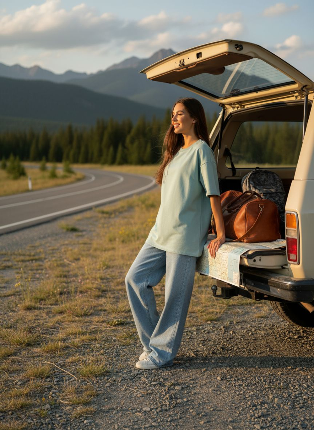 Футболка женская молочная оверсайз хлопок