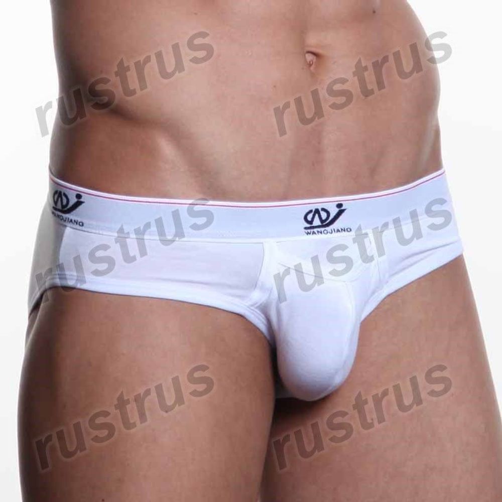 Мужские трусы брифы белые WANGJIANG WG00008