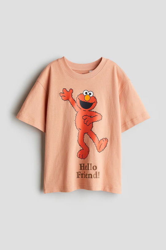 H&M Футболка с принтом, оранжевый