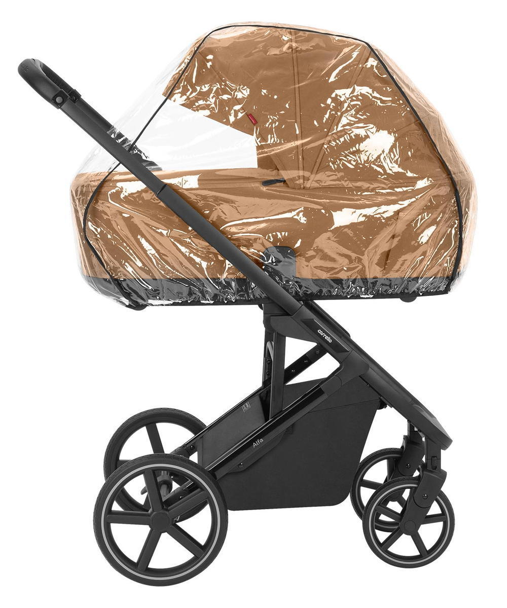 Коляска Carrello Alfa CRL-6522 2025 Nova DK791 Black Line с базой Isofix 4 в 1 Honey Beige