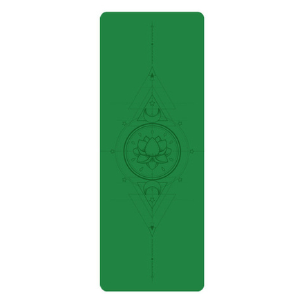 Каучуковый коврик для йоги Geometry Green 185*68*0,5 см нескользящий