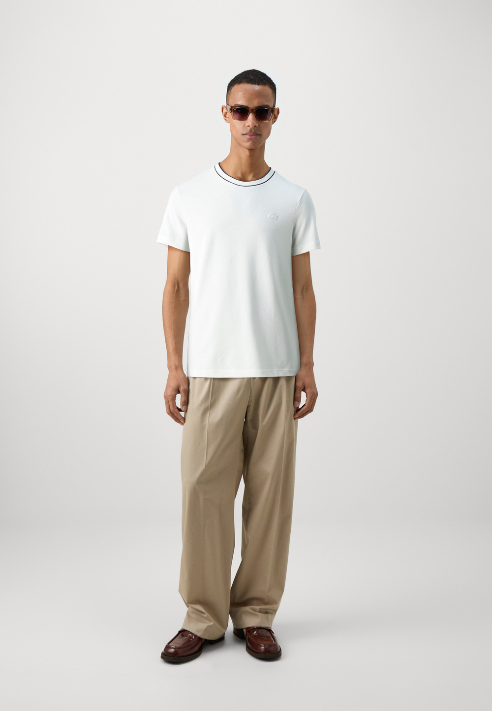 Lacoste Базовая футболка - Молочный (LA222O0DI-A12)