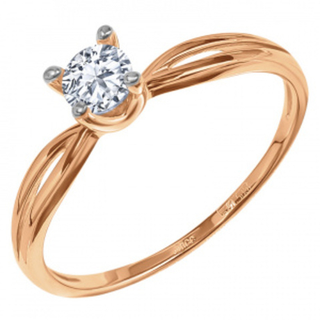 Кольцо из золота с фианитами